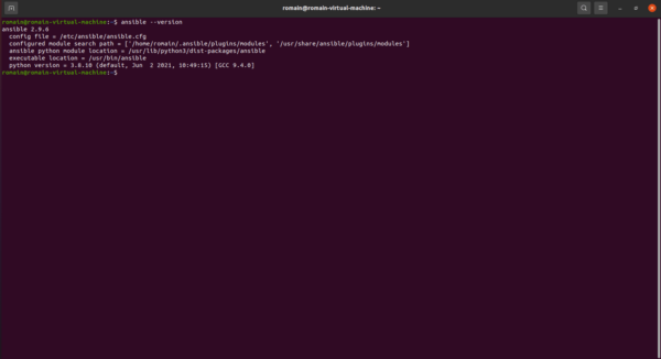 ansible version