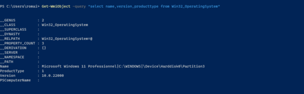 WMI Query