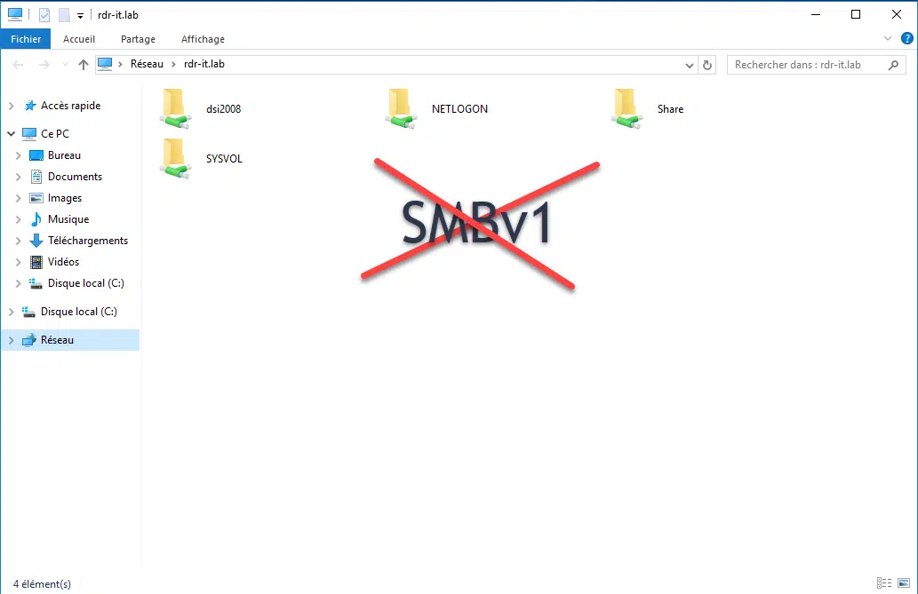 Disable SMBv1 protocol