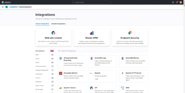 ELK Integration page