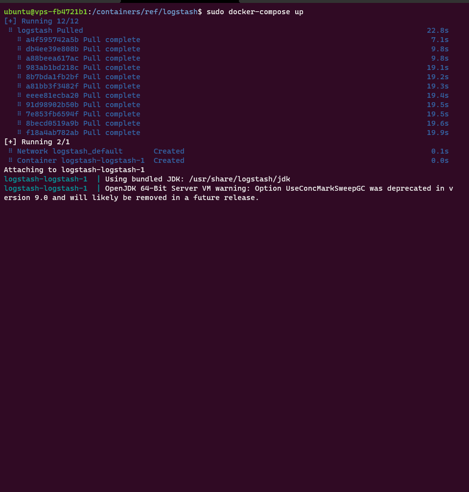 Logstash starting