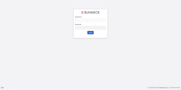 Rundeck - Login form