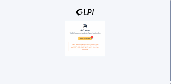 GLPI 11 - Home Page for install