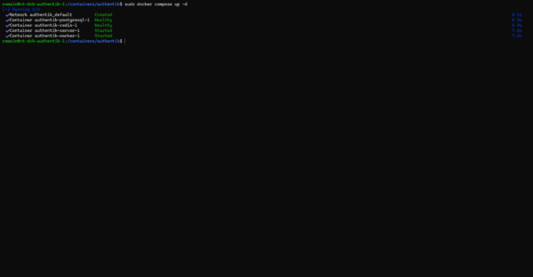 Contenedores de inicio de Authentik con Docker Compose