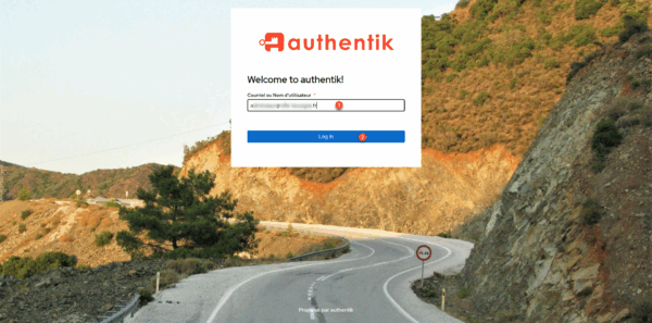 Authentik - formulario de inicio de sesión