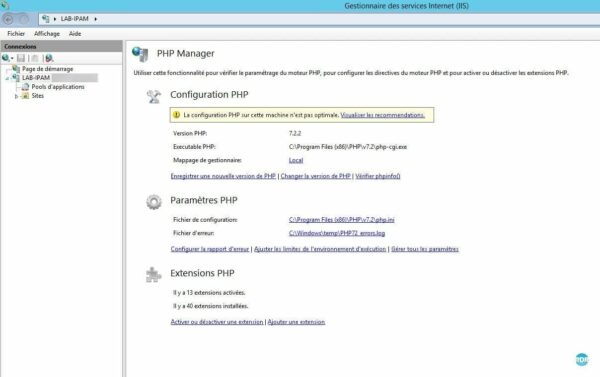 Gestión de PHP bajo IIS