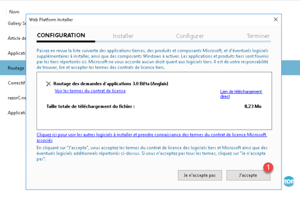 Accepter la licence