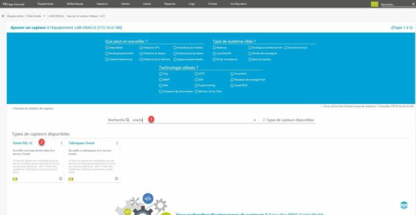 Capteurs oracle disponible