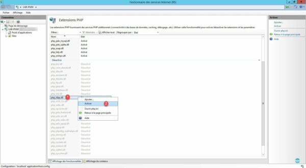 Activando una extensión