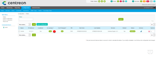 Centreon configuration 5/11