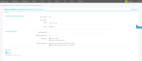 Configuration du ping