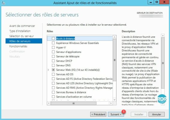 Liste des rôles