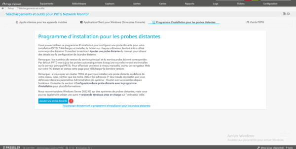 Ajouter une probe distante