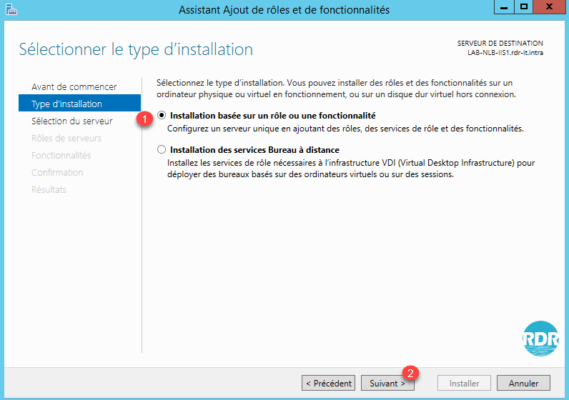 Type d'installation