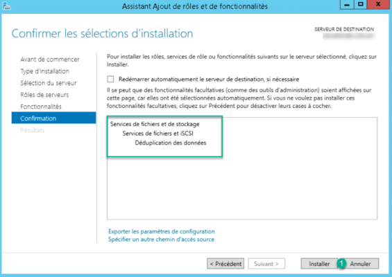 Démarrer l'installation