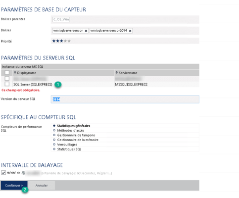 Surveillance instance sql server