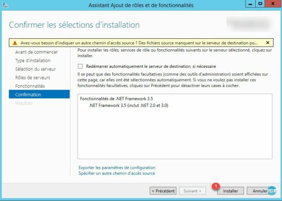 Démarrer l'installation