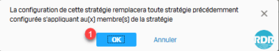 Confirmer l'application de la stratégie
