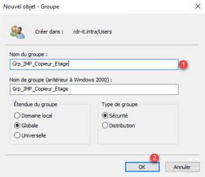Groupe utilisateur pour le ciblage