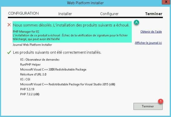 Resultado de la instalación