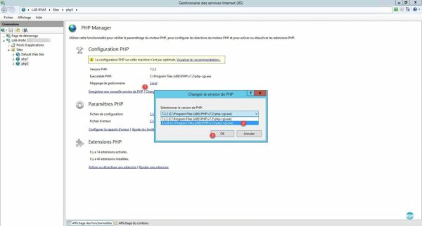 Cambiar la versión de PHP