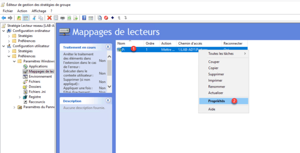 Edition proprietes