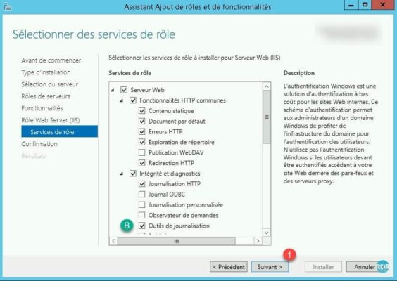 Fonctionnalité supplémentaire IIS
