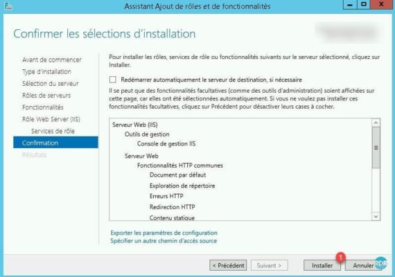Lancer l'installation
