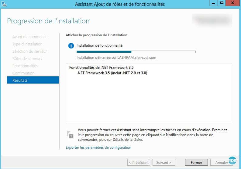 Installation en cours 2/2