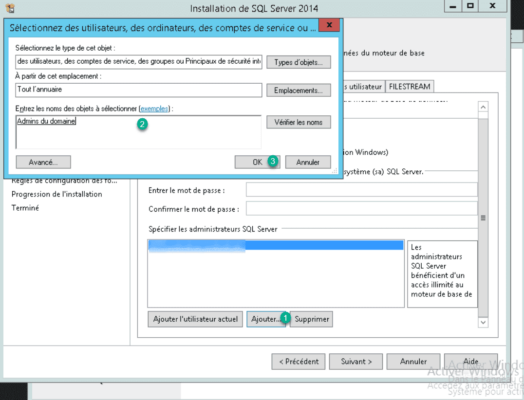 Ajout compte administrateur