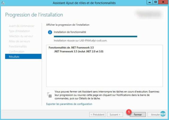 Installation terminée