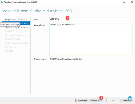 Identification du vdisk