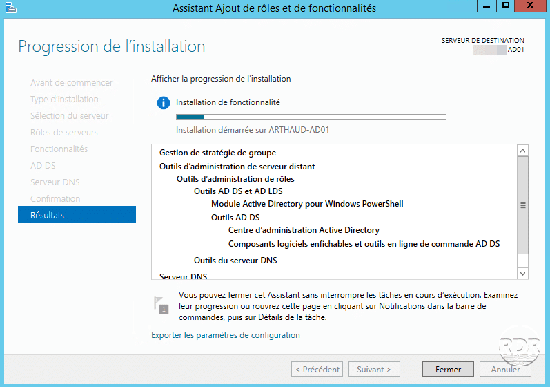 Installation en cours 2/2