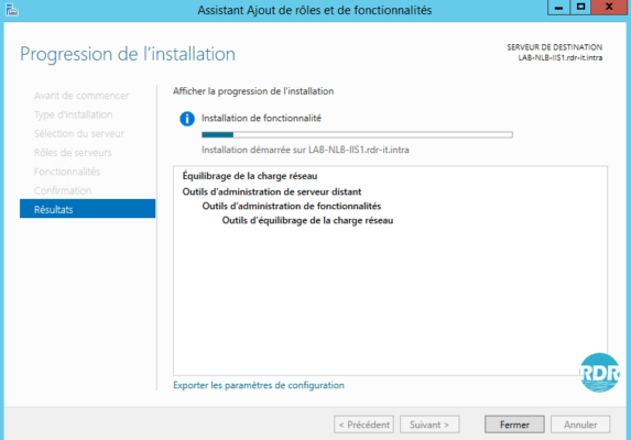 Installation en cours 1/2