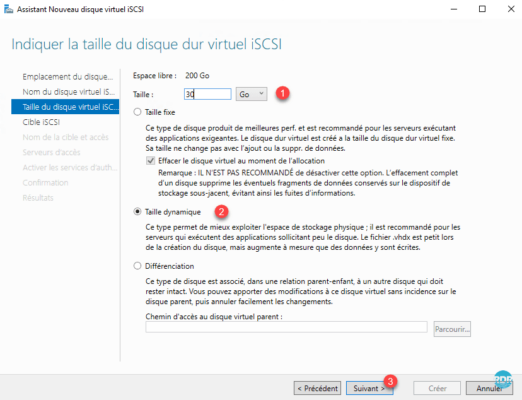 Parametres du vdisk