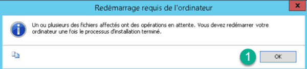 Confirmation du redemarrage du serveur