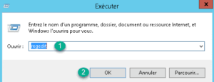Executer regedit
