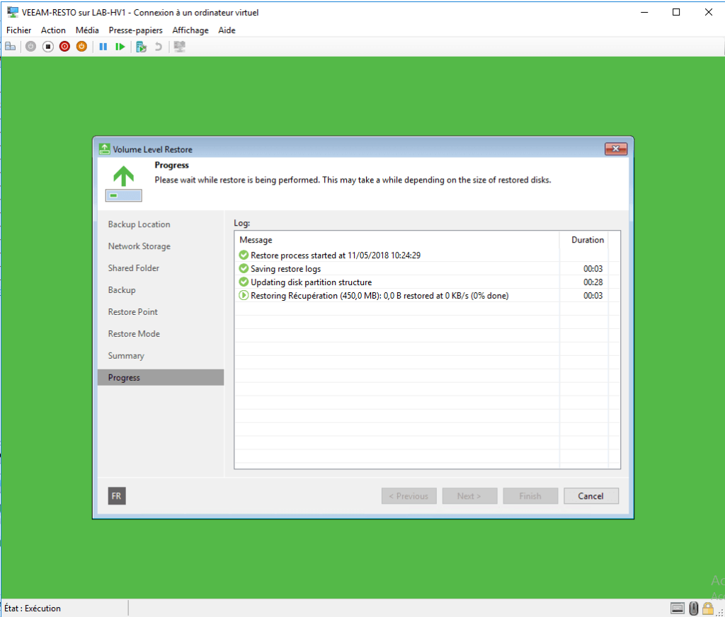 Restauration en cours (3/4)