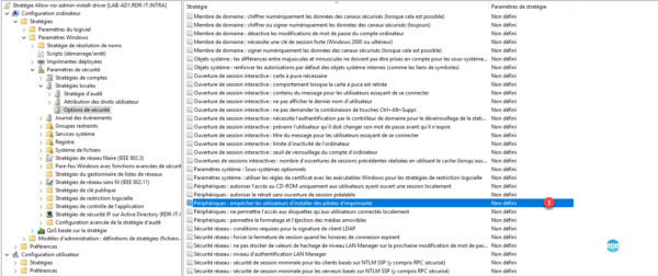 Accès au paramètre