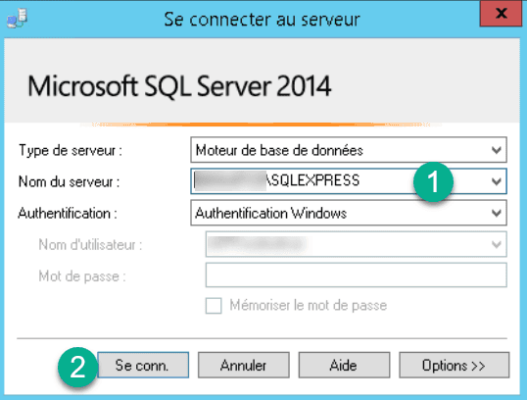 Connexion à la base