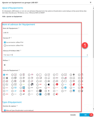 Configurer l'équipement