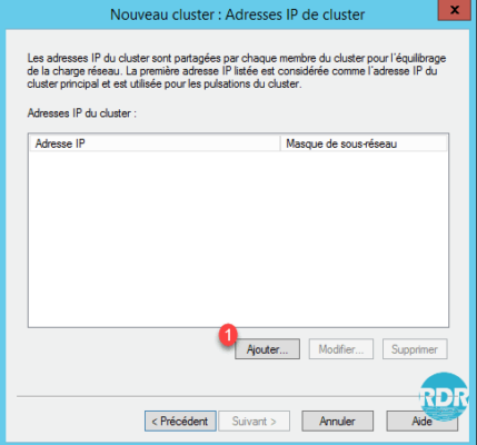 Ajouter une IP au cluster