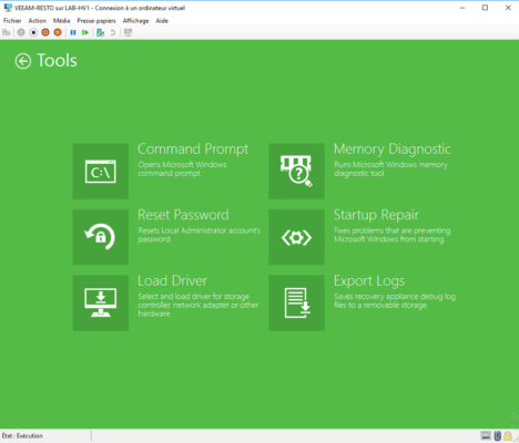 Outils disponibles sur l'ISO
