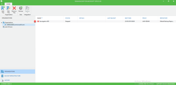 Job disponible dans la liste