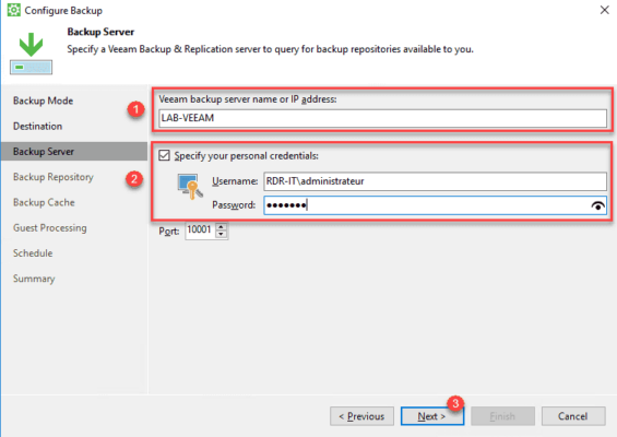 Serveur Veeam b&r