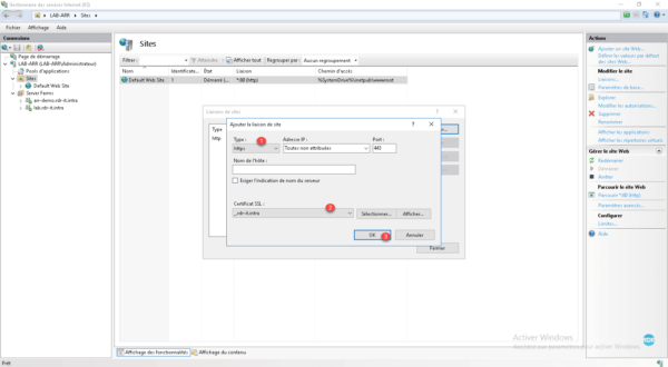 Configuration liaison SSL