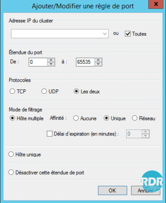 Parametre avances du cluster