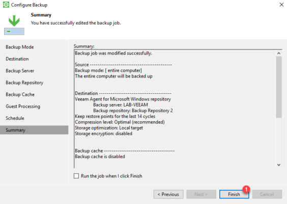 Job configure