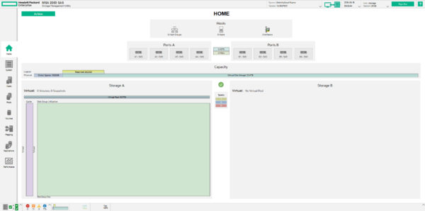 Dashboard : stockage repartition