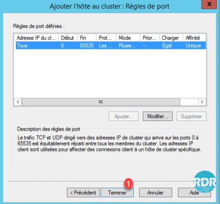 Confirmer la configuration